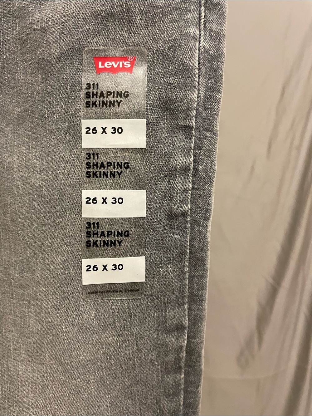 NWT Levi's 311 Shaping Skinny Women's Gray Skinny Jeans - Faded Charcoal - Picture 5 of 9